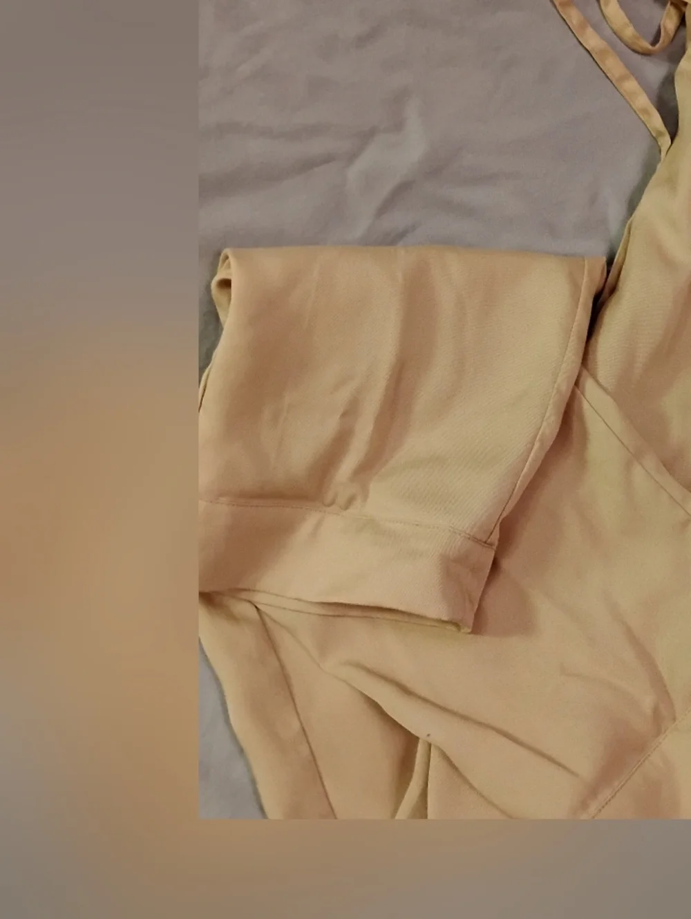 Garnet Hill Paperbag Adjustable Waist Tan Beige Lightweight Pants. Size M - Picture 8 of 14